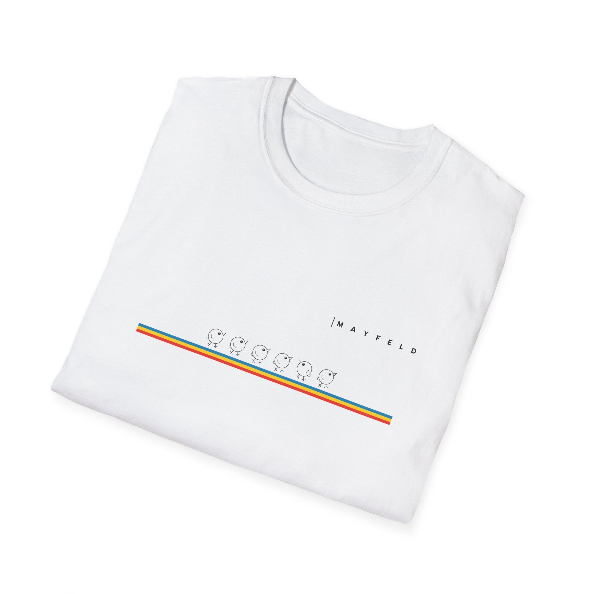 Men's Softstyle Cotton T-Shirt with Coloured Logo Design